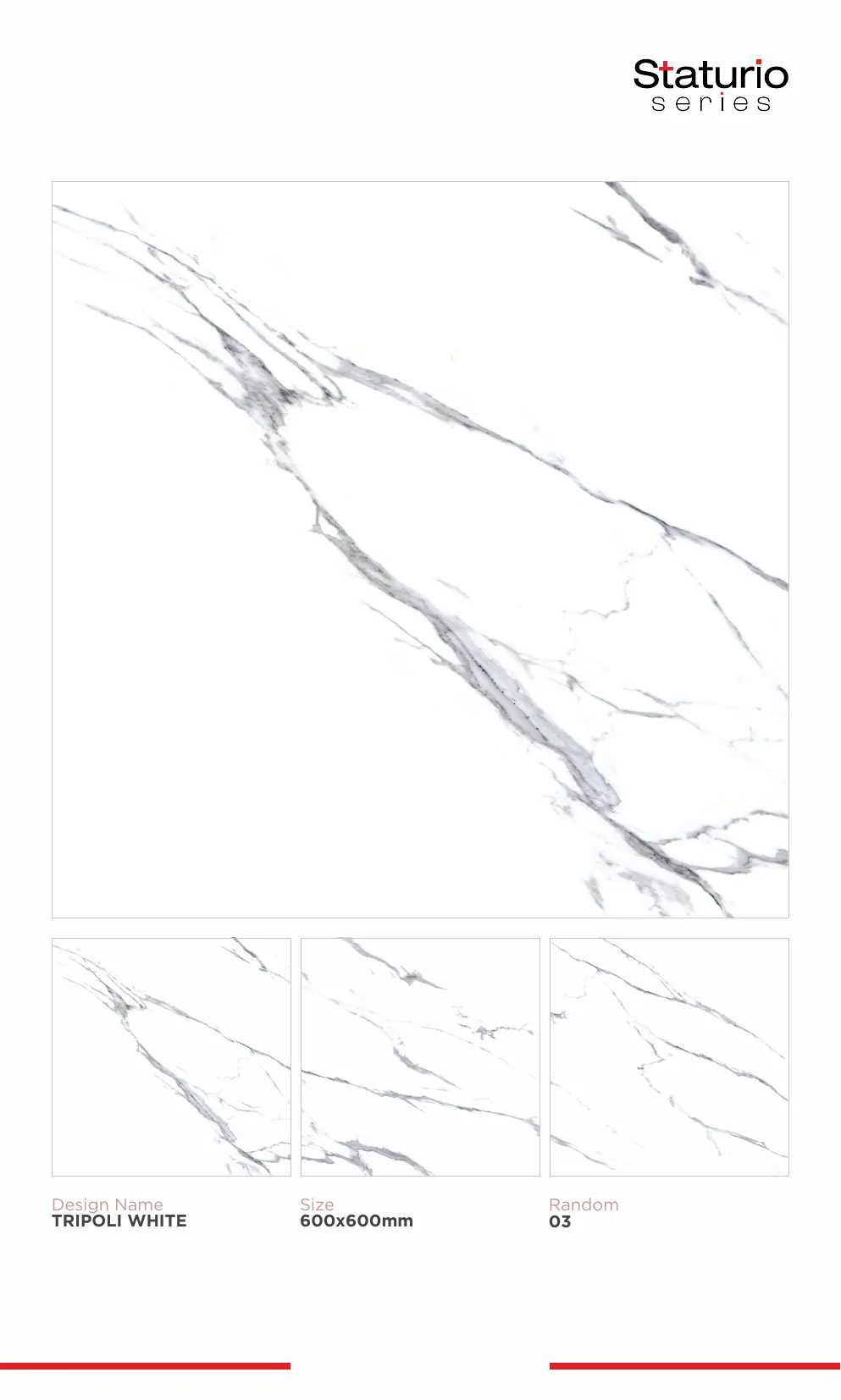 WL PGVT 3 Staturio 600x600mm - Design 85 - 600x600mm Statuario