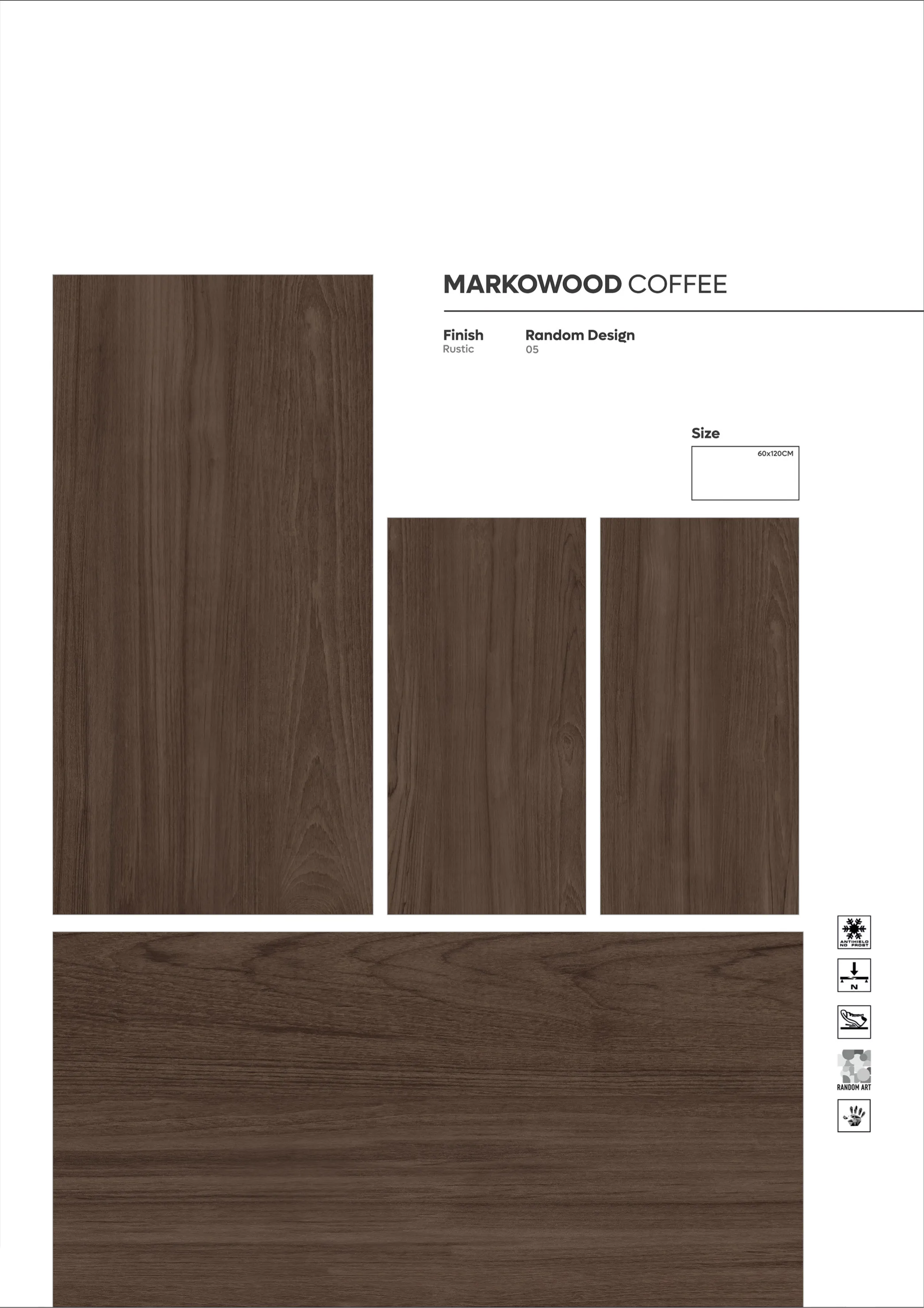 WOODEN SERIES - Design 8 - 600x1200mm Wood