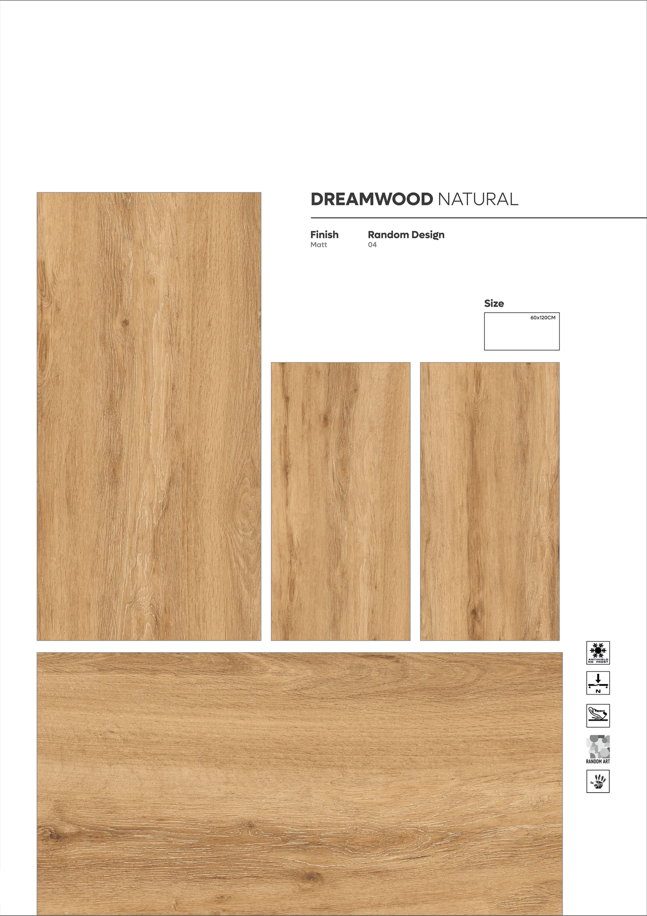 WOODEN SERIES - Design 12 - 600x1200mm Wood