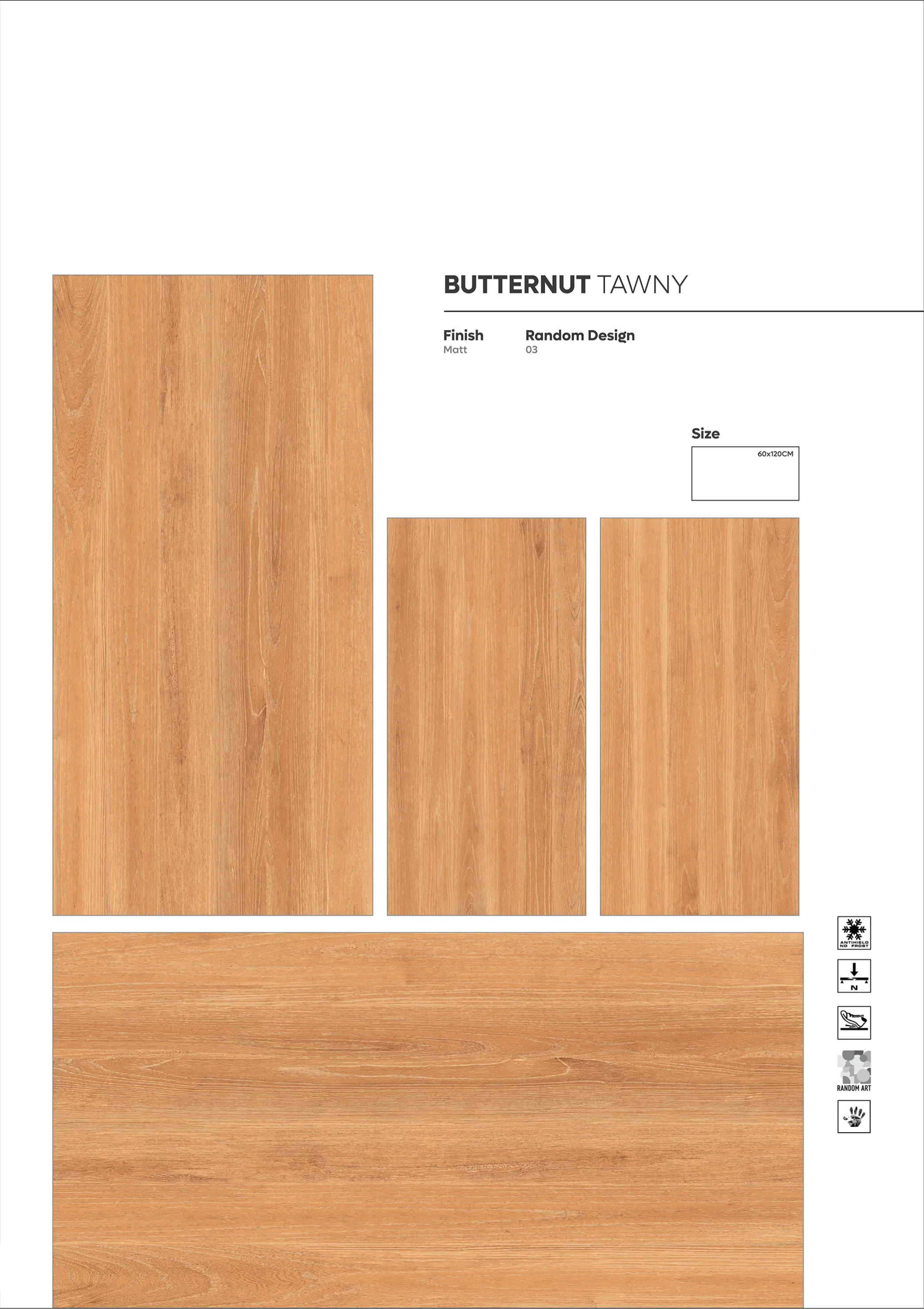WOODEN SERIES - Design 17 - 600x1200mm Wood