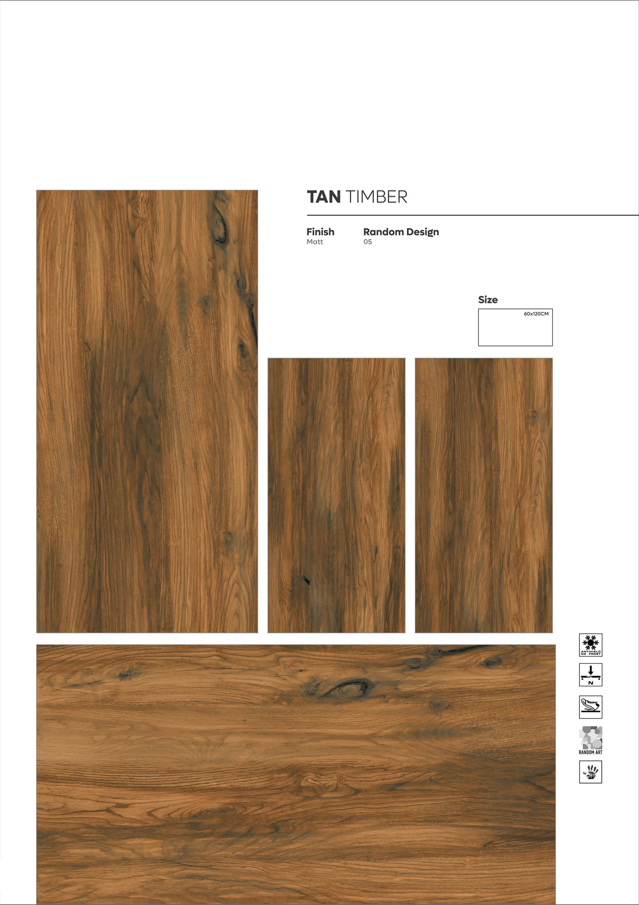 WOODEN SERIES - Design 18 - 600x1200mm Wood