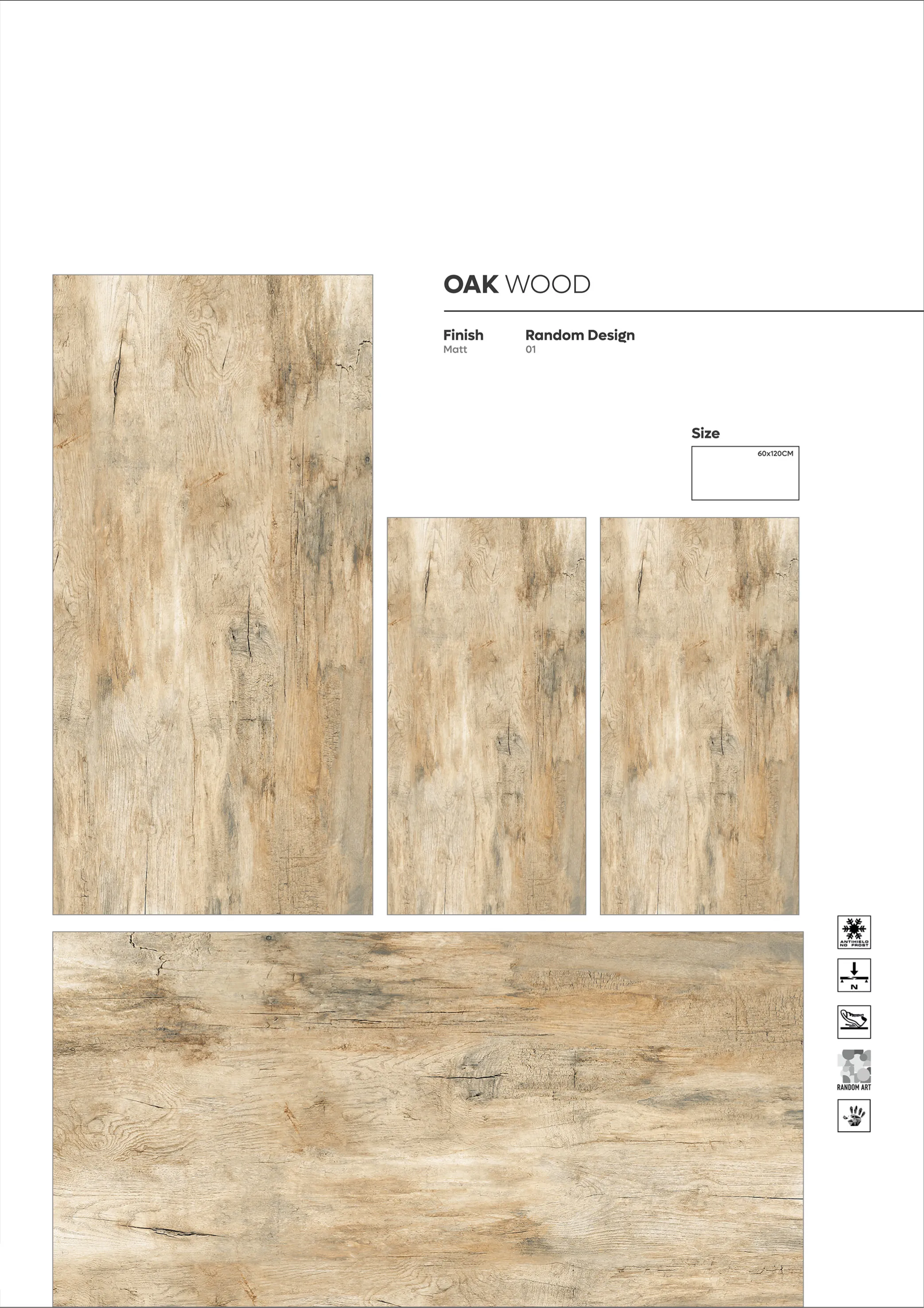 WOODEN SERIES - Design 20 - 600x1200mm Wood