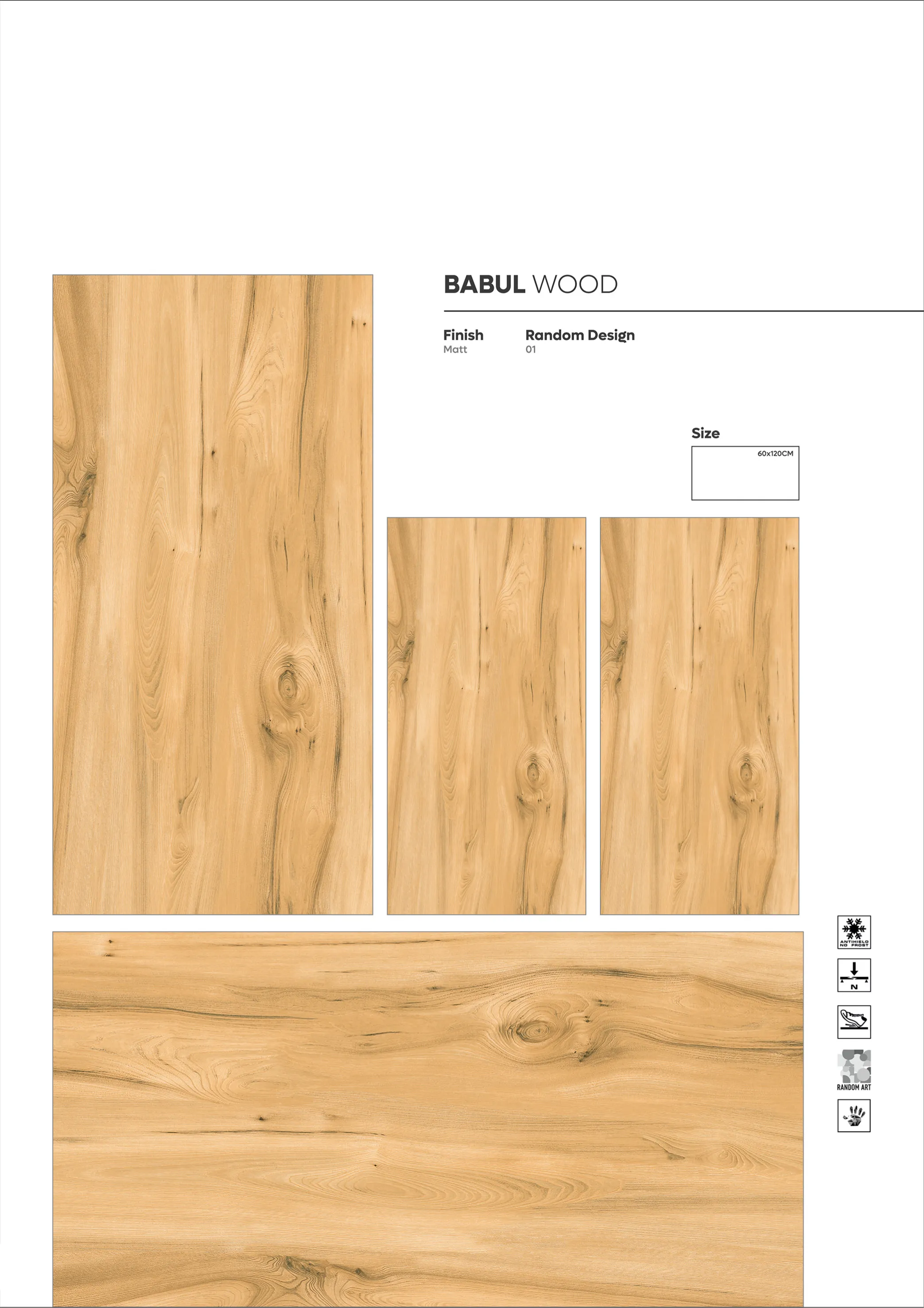 WOODEN SERIES - Design 21 - 600x1200mm Wood
