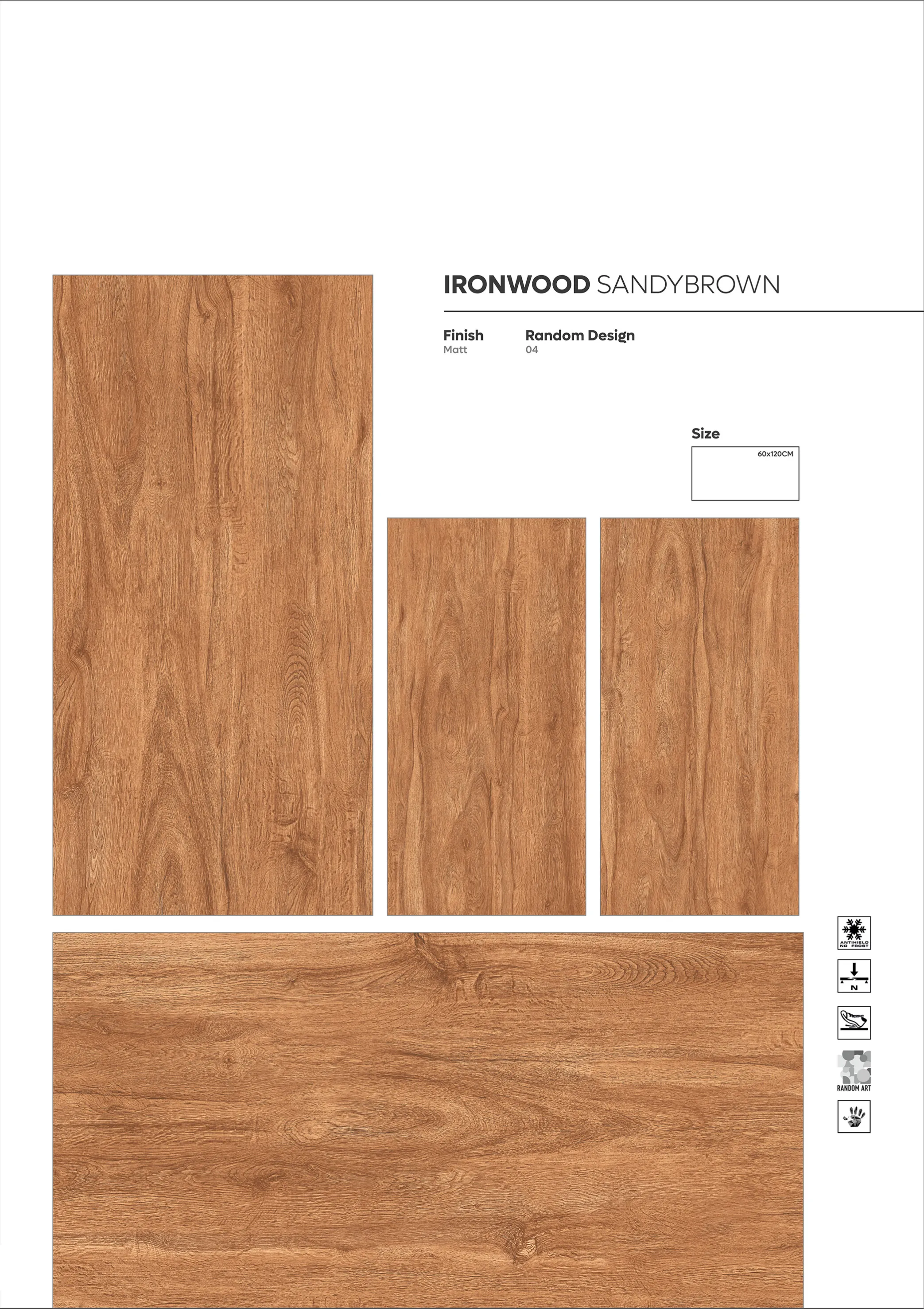 WOODEN SERIES - Design 35 - 600x1200mm Wood